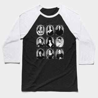 Icons of Gothic - Mistresses of the Dark! Baseball T-Shirt